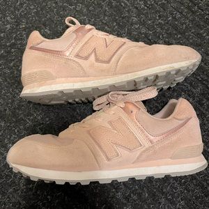 Girls size 4 New Balance 574 Low-top Pink